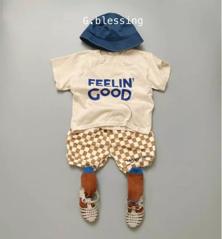 G Blessing - Korean Children Fashion - #kidsshorts - Feeling Good Tee - 6
