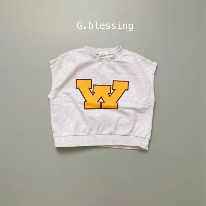 G Blessing - Korean Children Fashion - #kidsshorts - W Sleeveless Sweatshirt