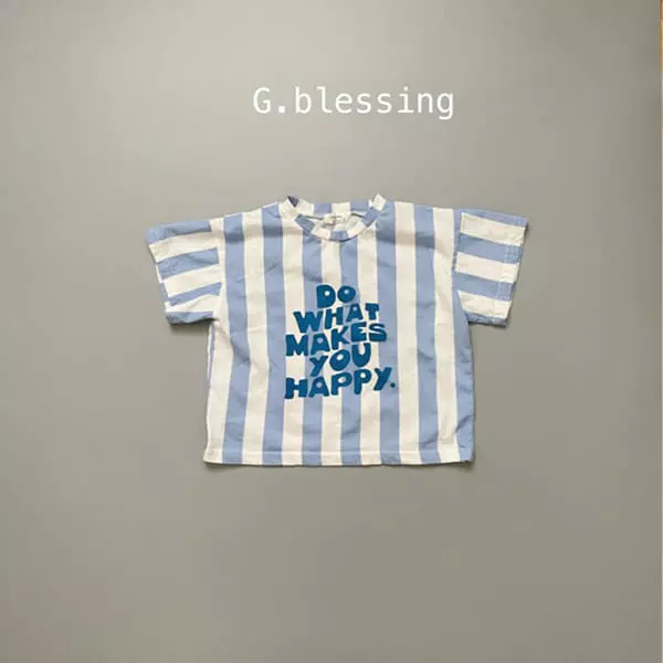 G Blessing - Korean Children Fashion - #kidsshorts - Stripes Finger Tee - 3