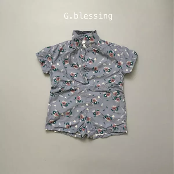 G Blessing - Korean Children Fashion - #kidsshorts - Flower Jumpsuit