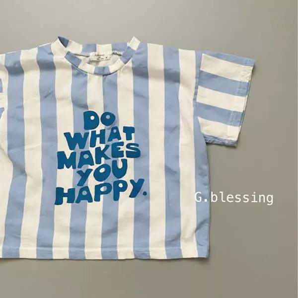 G Blessing - Korean Children Fashion - #kidsshorts - Stripes Finger Tee - 4