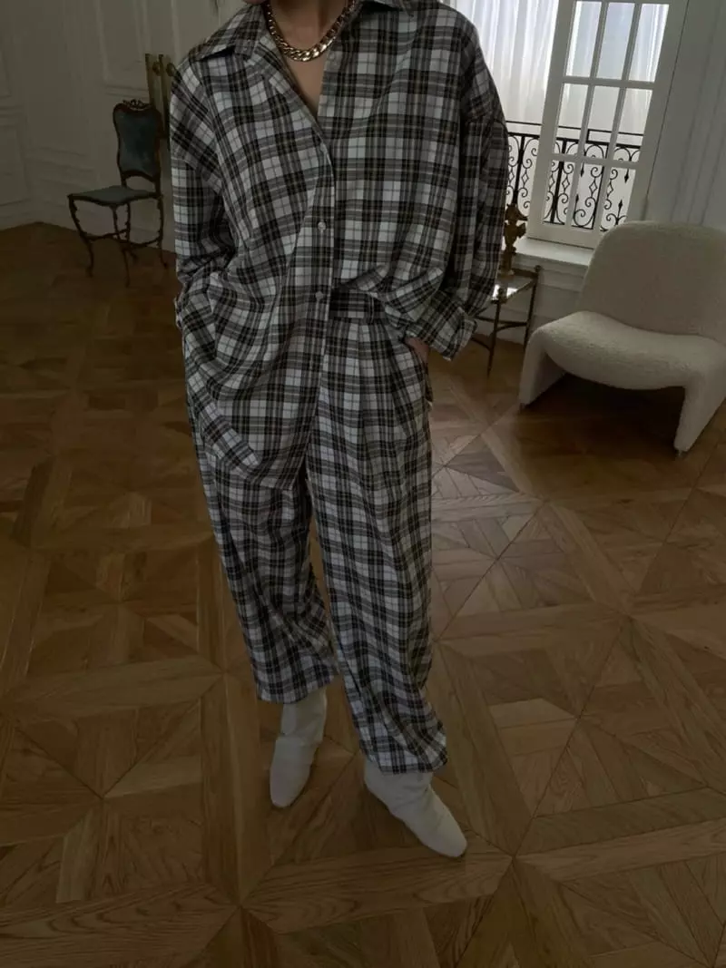 Gentlewoman - Korean Women Fashion - #womensfashion - Check Pants - 4