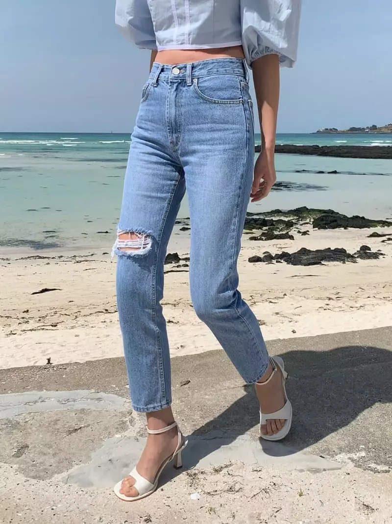 Gentlewoman - Korean Women Fashion - #romanticstyle - Denim Pants - 4