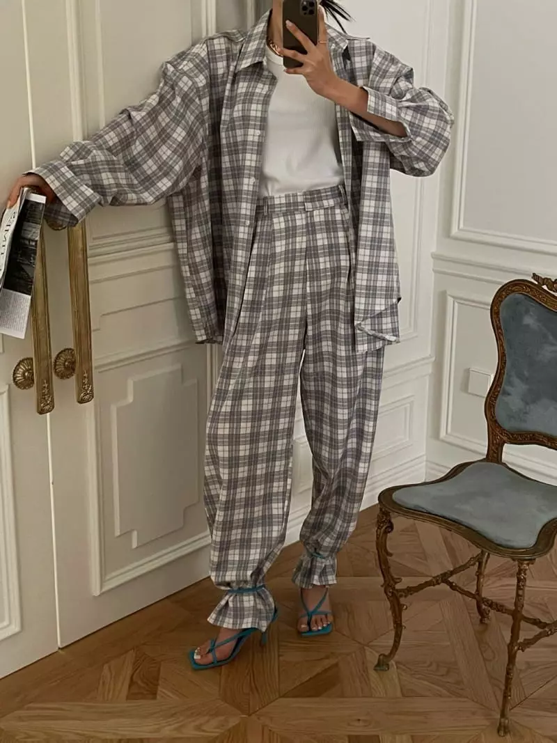 Gentlewoman - Korean Women Fashion - #womensfashion - Check Pants