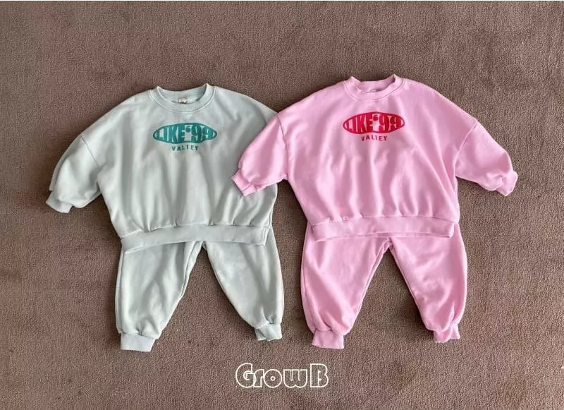 Grow B - Korean Children Fashion - #Kfashion4kids - Like Top Bottom Set - 2