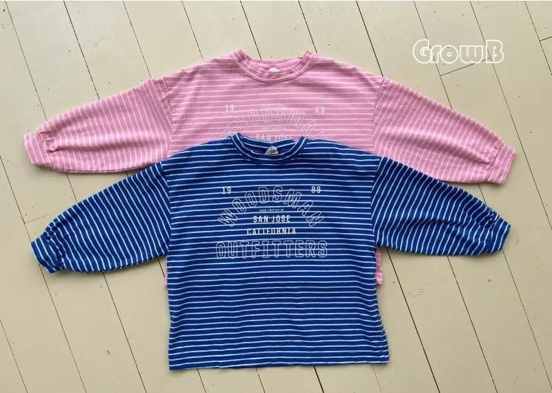Grow B - Korean Children Fashion - #childofig - Picnic Stripes Tee - 2