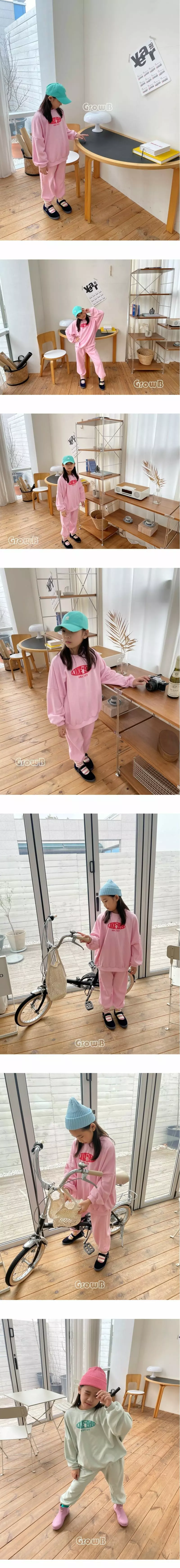 Grow B - Korean Children Fashion - #littlefashionista - Like Top Bottom Set - 3