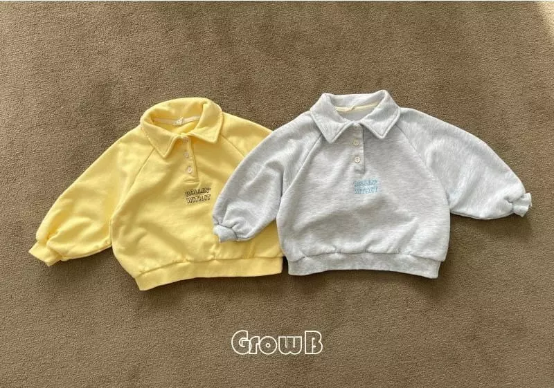Grow B - Korean Children Fashion - #littlefashionista - Rollin Collar Tee