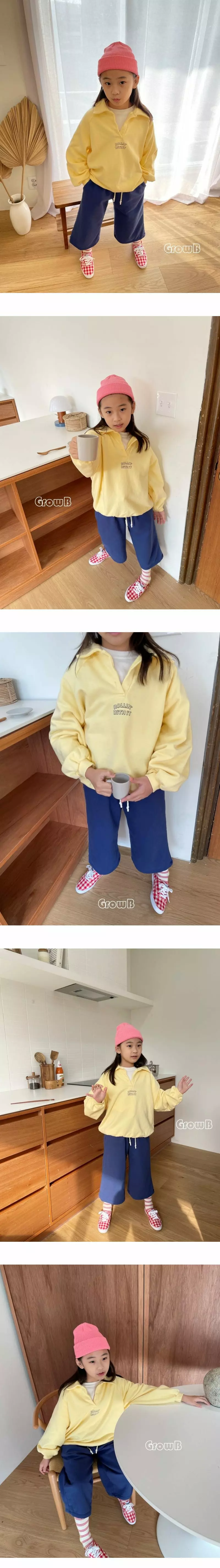 Grow B - Korean Children Fashion - #minifashionista - Rollin Collar Tee - 3