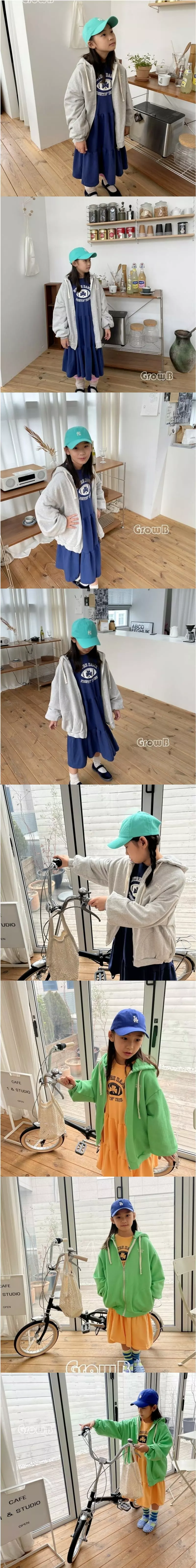 Grow B - Korean Children Fashion - #todddlerfashion - LA Hoody Zip-up - 3