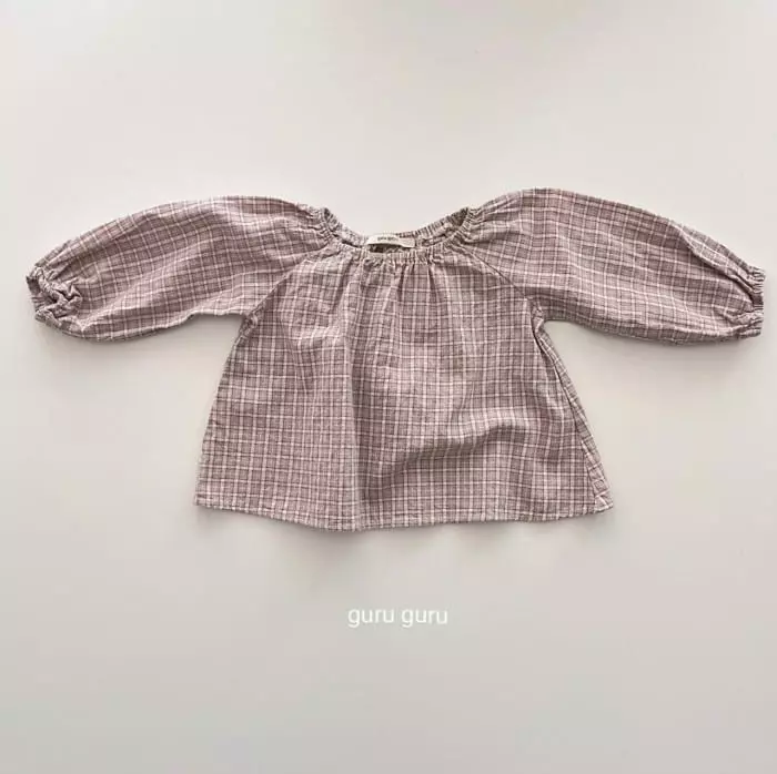 Guru Guru - Korean Baby Fashion - #babyclothing - Check Top Bottom Set - 10