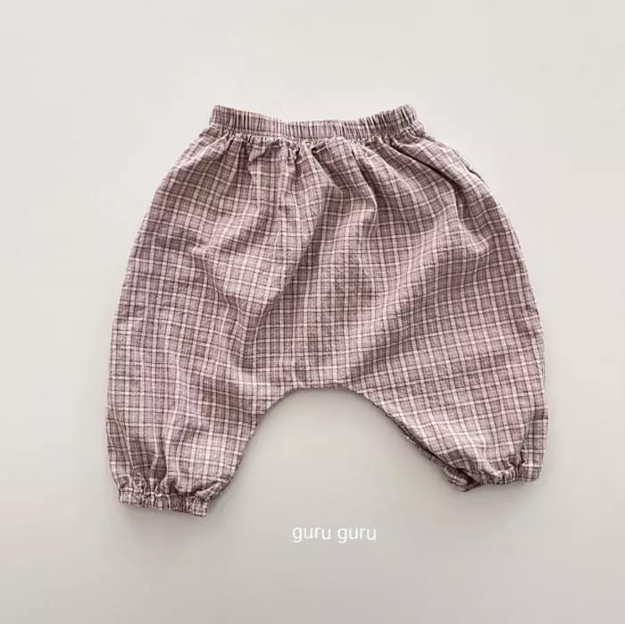 Guru Guru - Korean Baby Fashion - #babyfever - Check Top Bottom Set - 12