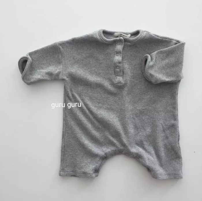 Guru Guru - Korean Children Fashion - #kidzfashiontrend - Waffle Bodysuit - 4