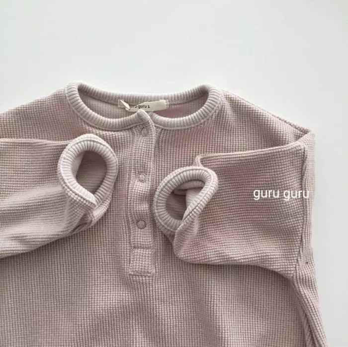 Guru Guru - Korean Children Fashion - #childofig - Waffle Bodysuit - 10