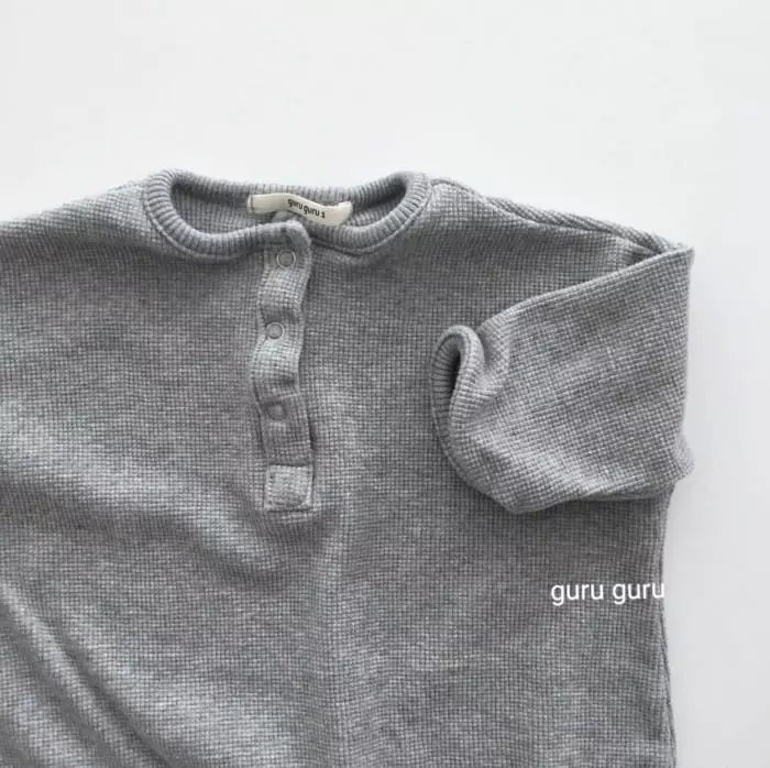 Guru Guru - Korean Children Fashion - #magicofchildhood - Waffle Bodysuit - 6