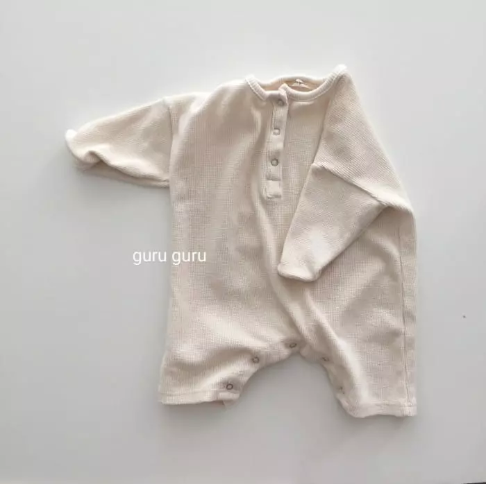 Guru Guru - Korean Children Fashion - #prettylittlegirls - Waffle Bodysuit - 8