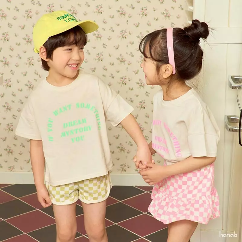 Hanab - Korean Children Fashion - #fashionkids - Dream Check Top Bottom Set - 12