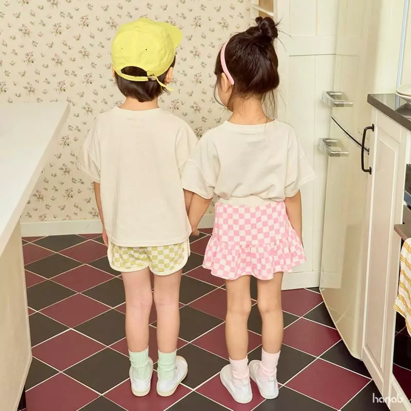 Hanab - Korean Children Fashion - #littlefashionista - Dream Check Top Bottom Set - 4