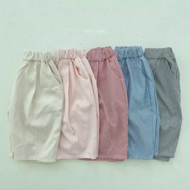 Haro Haro - Korean Children Fashion - #childrensboutique - Stripes Pants - 2