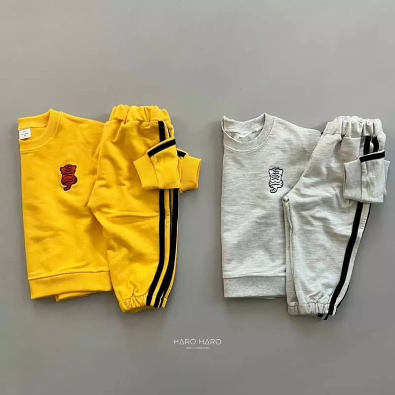 Haro Haro - Korean Children Fashion - #fashionkids - Tiger Top Bottom Set - 2