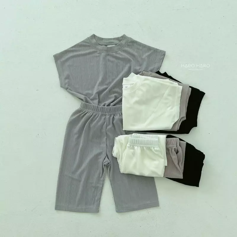 Haro Haro - Korean Children Fashion - #fashionkids - Charlang Top Bottom Set - 9