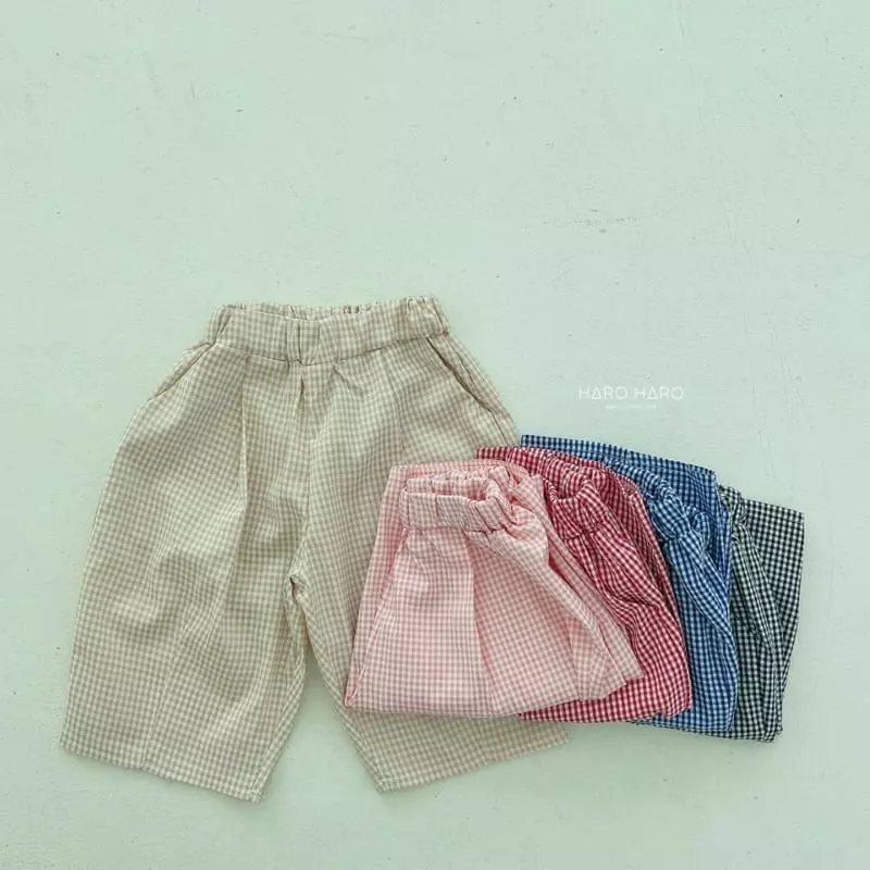 Haro Haro - Korean Children Fashion - #fashionkids - Check Pants - 6