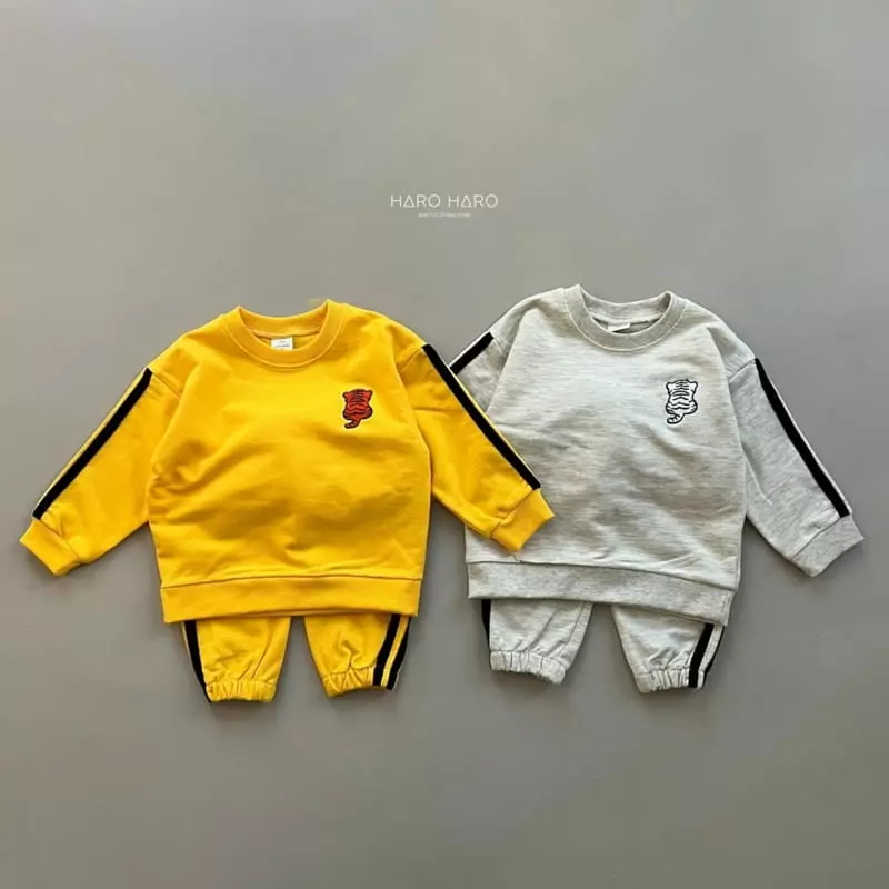Haro Haro - Korean Children Fashion - #kidsshorts - Tiger Top Bottom Set - 3