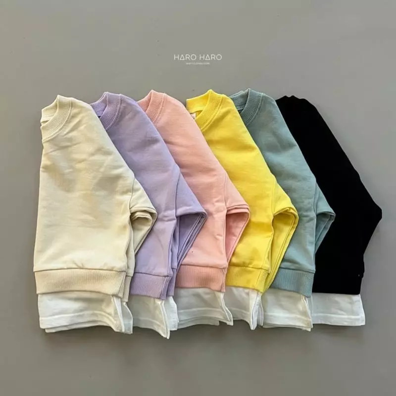 Haro Haro - Korean Children Fashion - #kidsshorts - Spring Picnic Layered Sweatshirt - 2