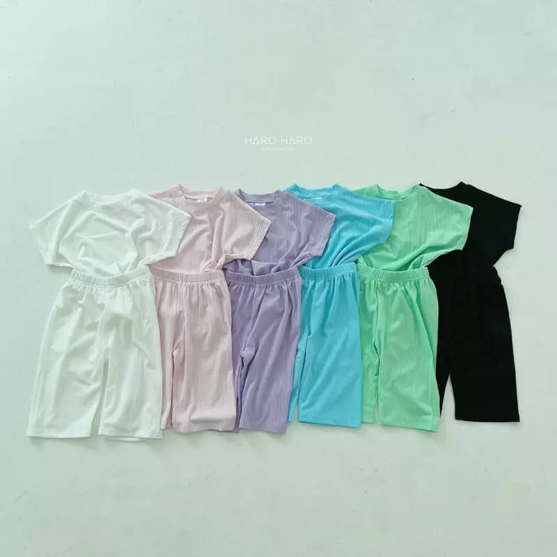 Haro Haro - Korean Children Fashion - #kidsshorts - Smile TOP Bottom Set - 9