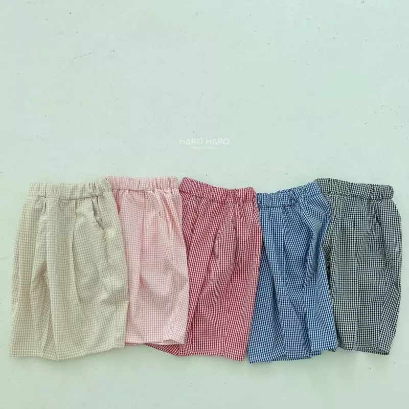 Haro Haro - Korean Children Fashion - #kidsshorts - Check Pants - 7