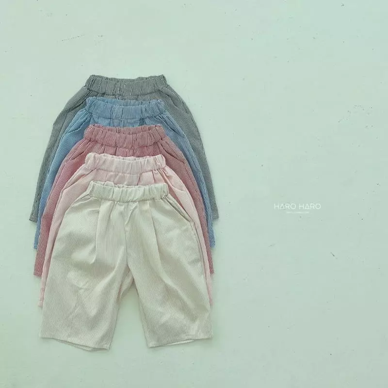 Haro Haro - Korean Children Fashion - #kidsshorts - Stripes Pants - 6