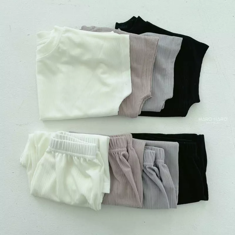 Haro Haro - Korean Children Fashion - #minifashionista - Charlang Top Bottom Set - 2