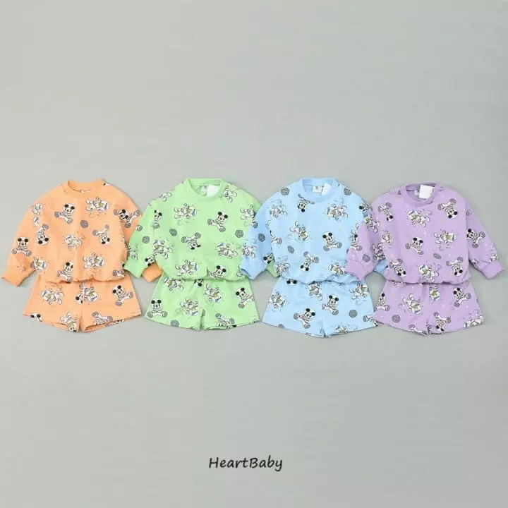 Heart Baby - Korean Children Fashion - #childofig - Space Mickey Top Bottom Set - 6