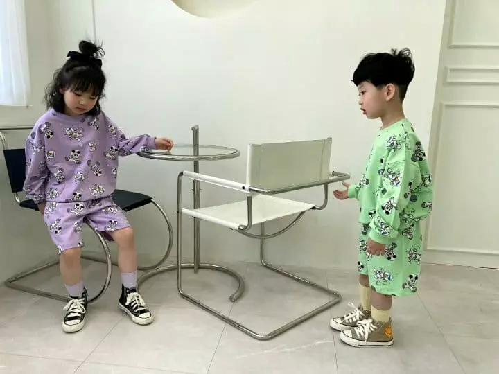 Heart Baby - Korean Children Fashion - #stylishchildhood - Space Mickey Top Bottom Set - 5