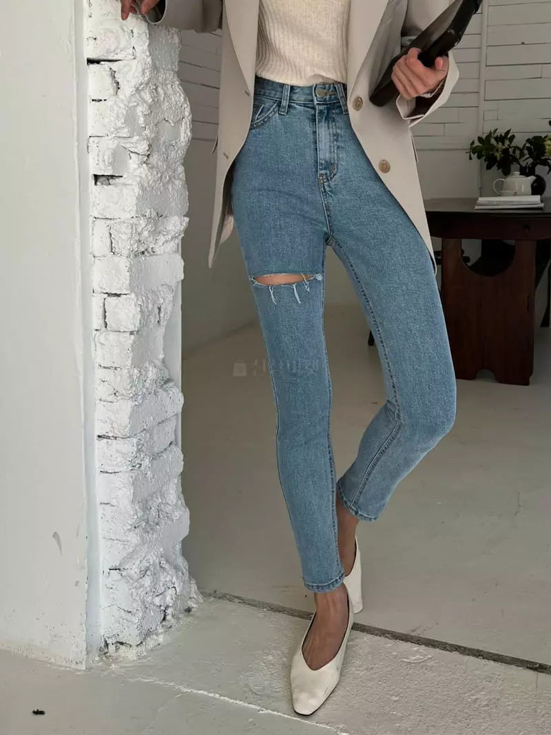 Indigo - Korean Women Fashion - #momslook - 53- Vintage Skinny