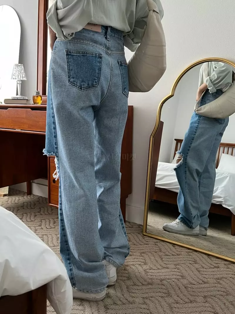 Indigo - Korean Women Fashion - #womensfashion - 527 Front Back Vintage Jeans - 4