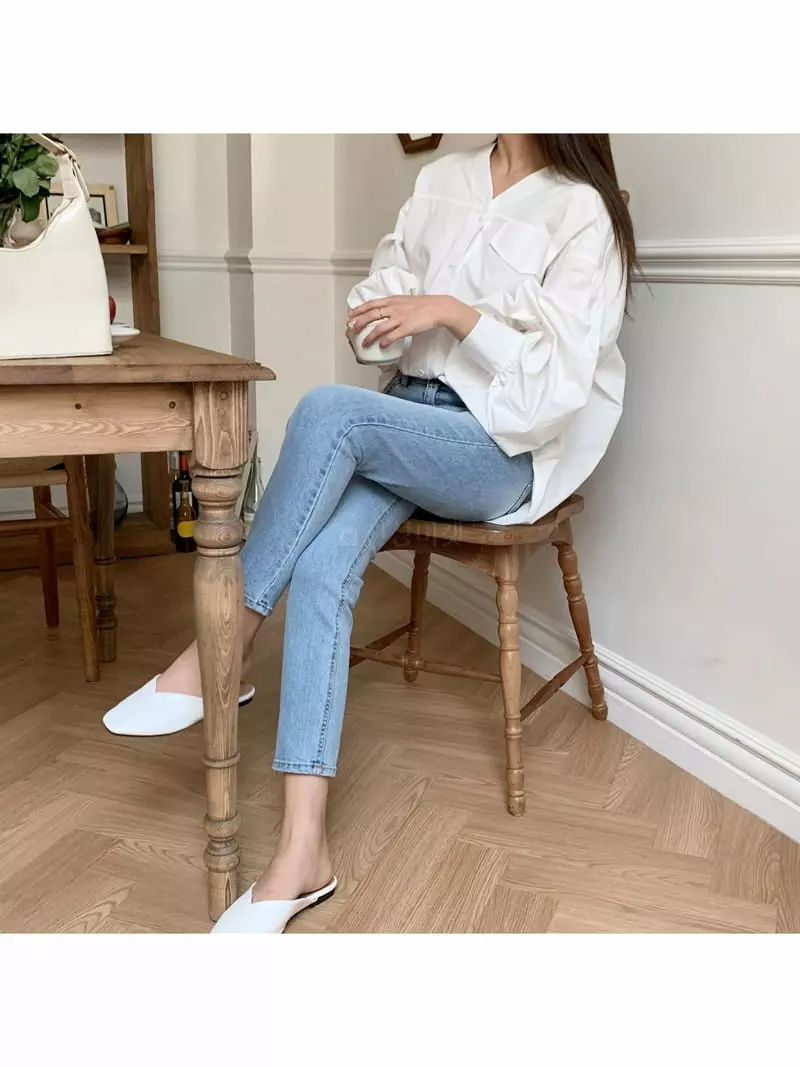 Indigo - Korean Women Fashion - #momslook - 520 Span Slim Jeans - 3