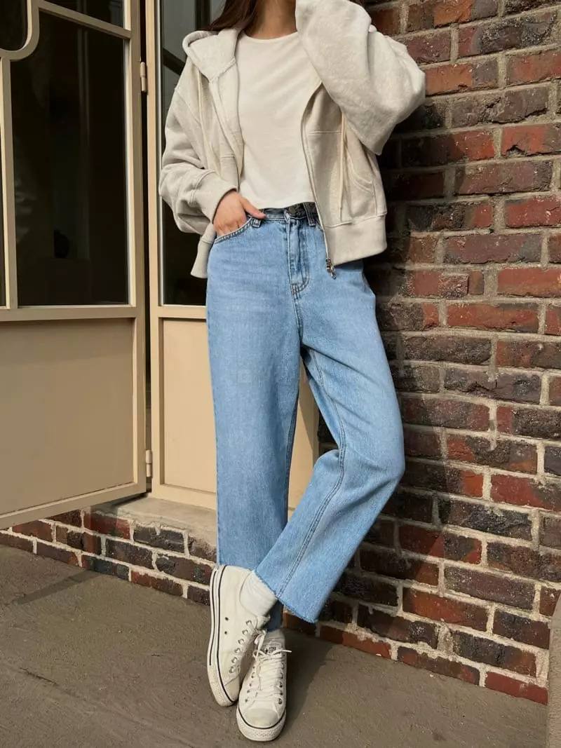 Indigo - Korean Women Fashion - #momslook - 510 All Brush Baggy Jeans