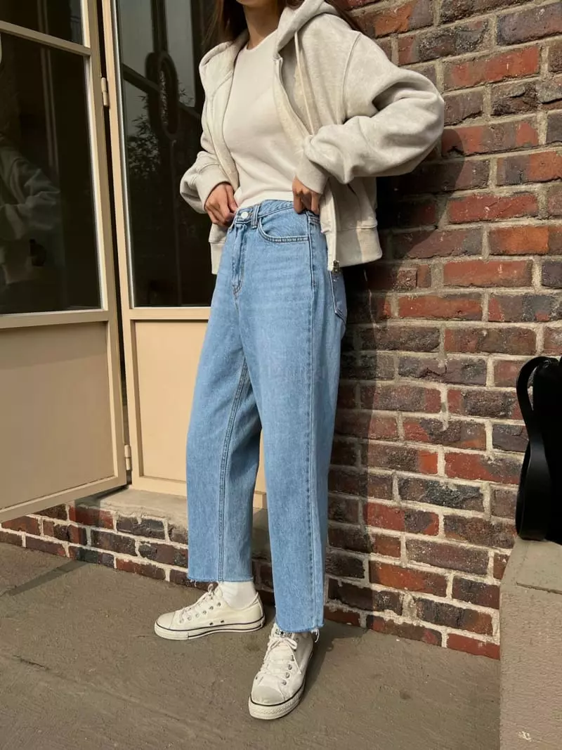 Indigo - Korean Women Fashion - #momslook - 510 All Brush Baggy Jeans - 3