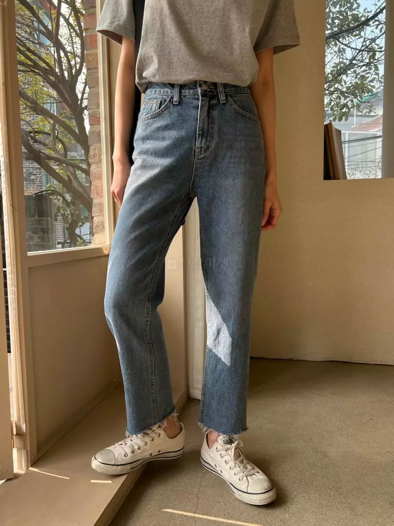 Indigo - Korean Women Fashion - #momslook - 504 Vintage Washing Jeans
