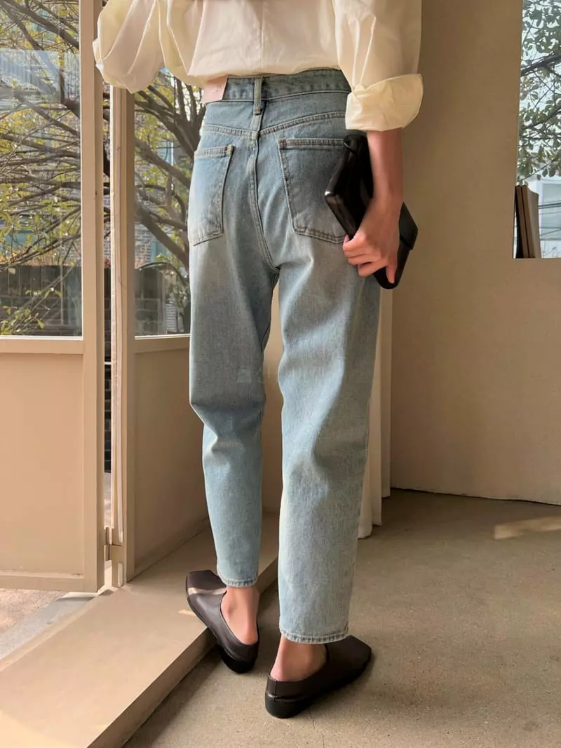 Indigo - Korean Women Fashion - #womensfashion - 501 Sand Washing Baggy Jeans - 4
