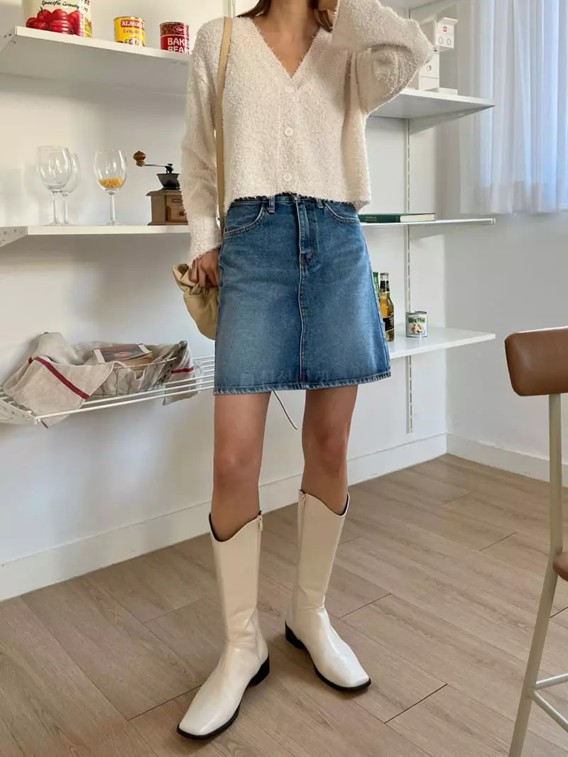 Indigo - Korean Women Fashion - #thatsdarling - 552 Washing Mini Skirt
