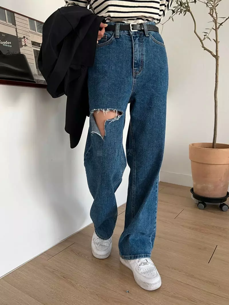 Indigo - Korean Women Fashion - #womensfashion - 525 Front Back Vintage Jeans