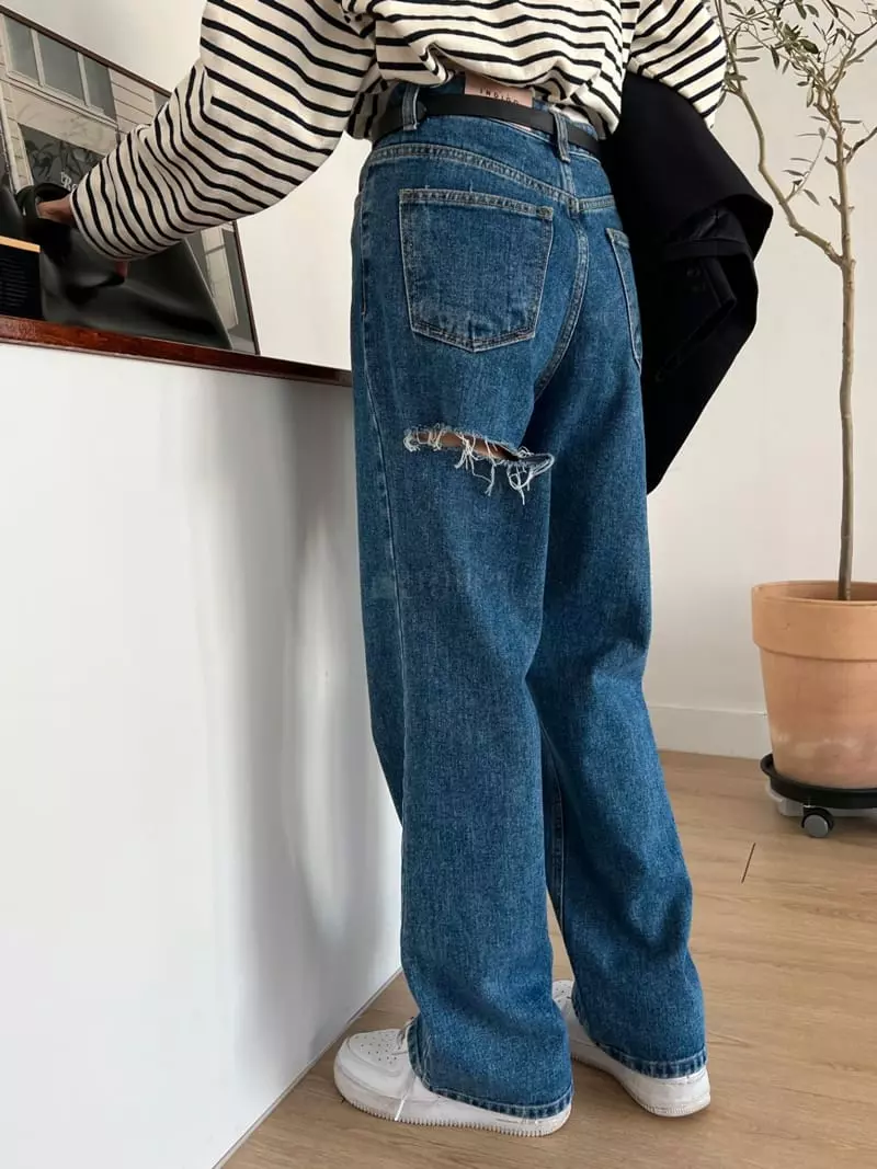 Indigo - Korean Women Fashion - #womensfashion - 525 Front Back Vintage Jeans - 3
