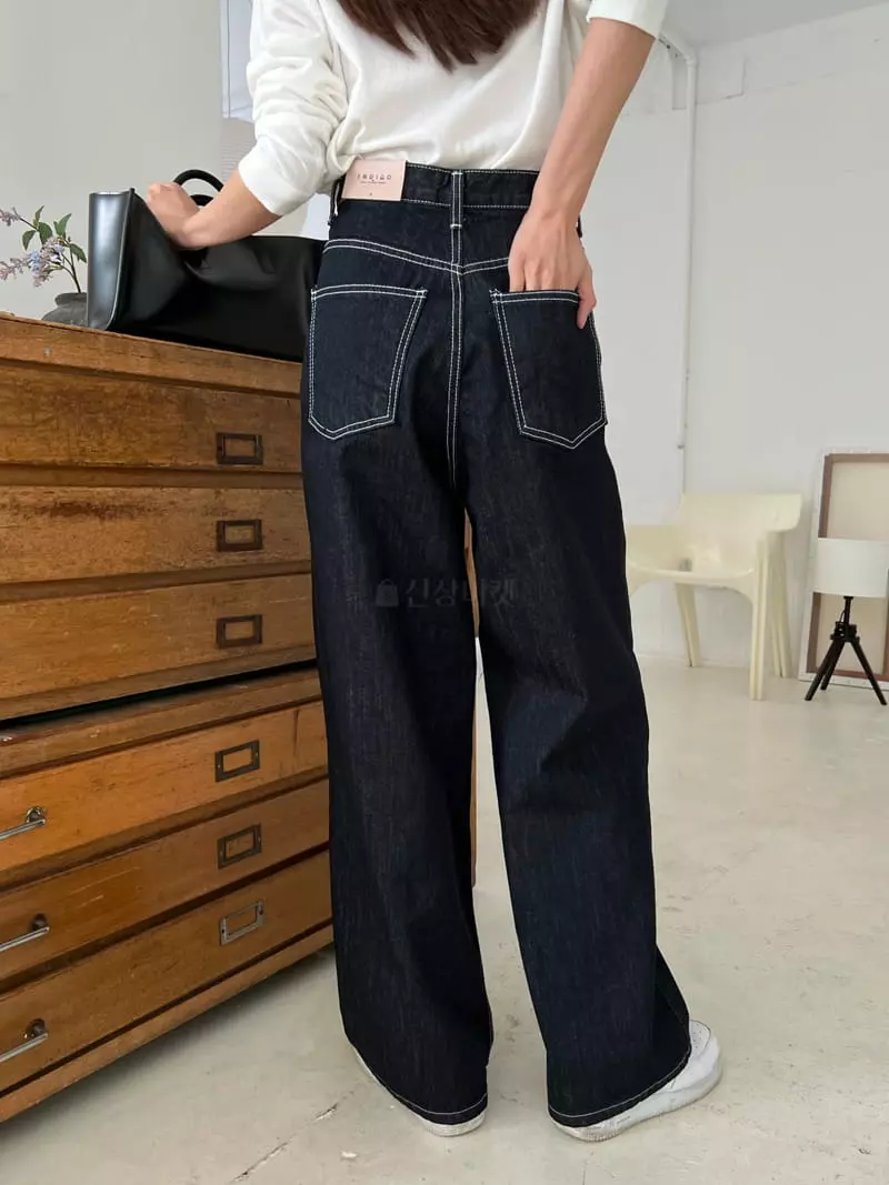 Indigo - Korean Women Fashion - #momslook - 523 OB Unbalance Jeans - 4