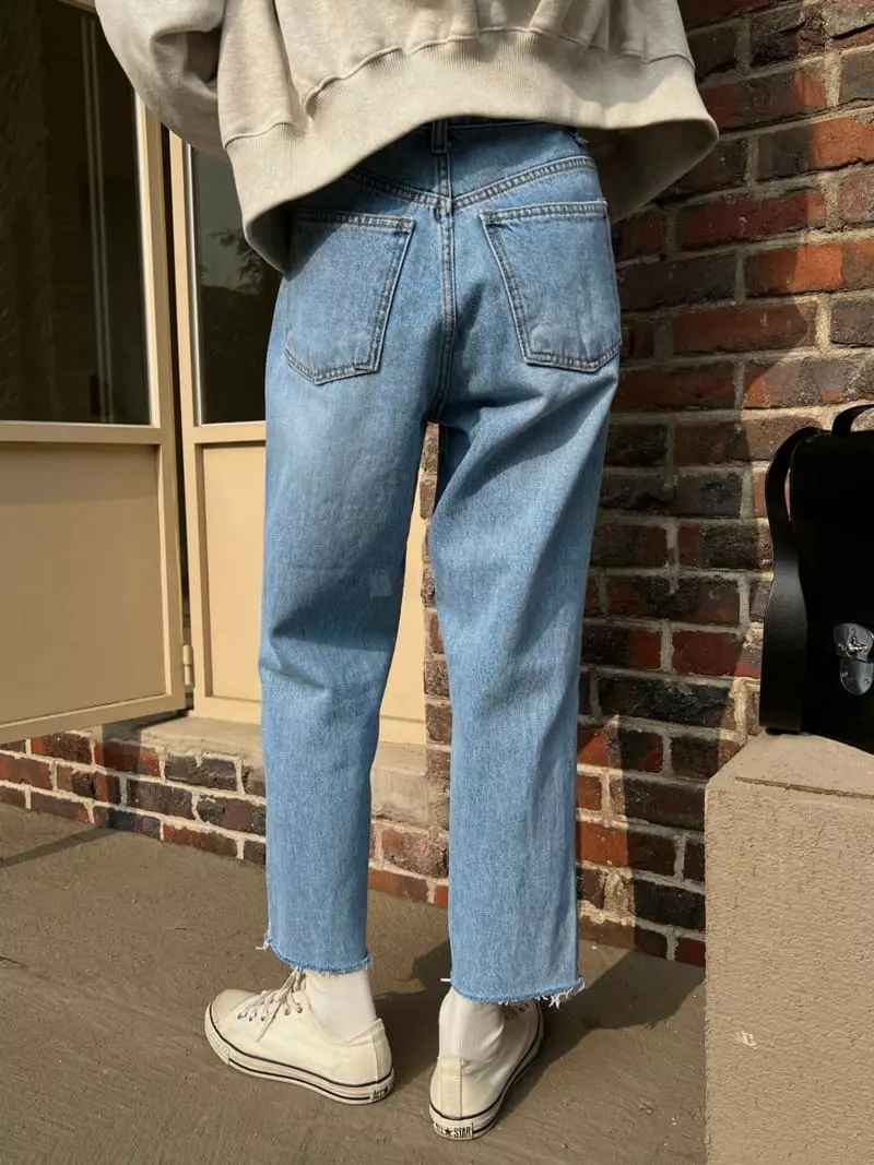 Indigo - Korean Women Fashion - #momslook - 510 All Brush Baggy Jeans - 4
