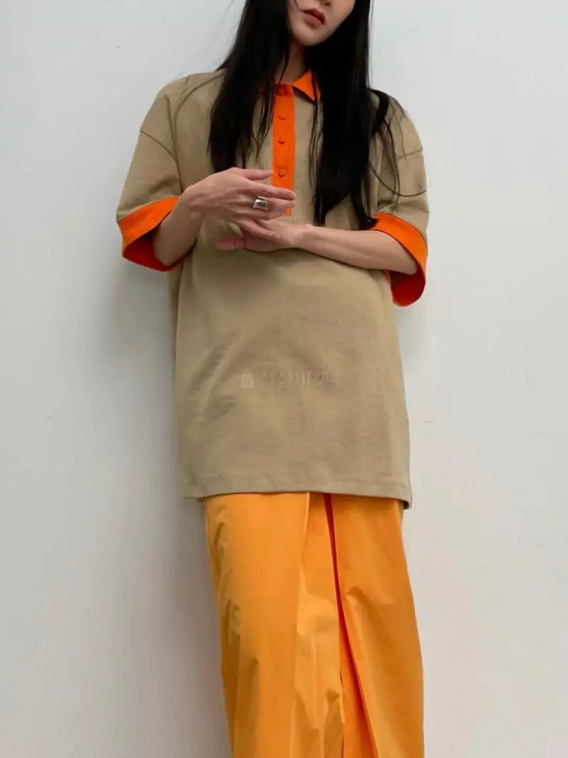Inni - Korean Women Fashion - #restrostyle - Color Block Shirt - 2