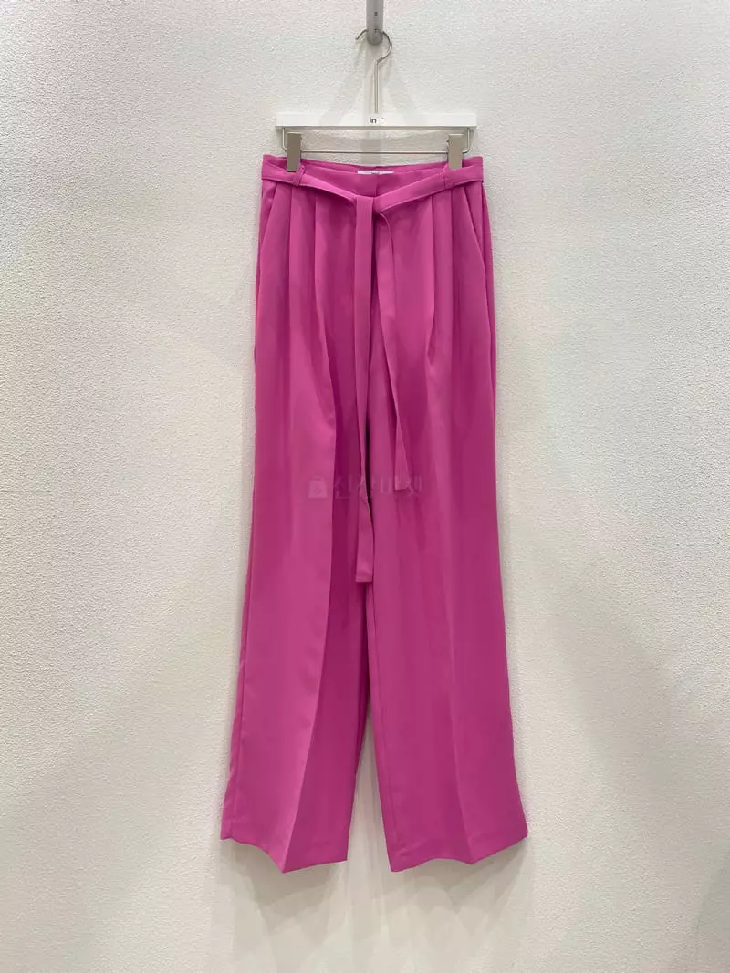 Inni - Korean Women Fashion - #vintagekidsstyle - Belt Pintuck Pants