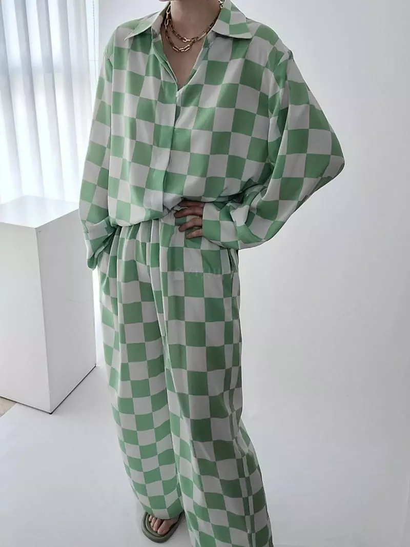 Jshop - Korean Women Fashion - #romanticstyle - Checker Pants