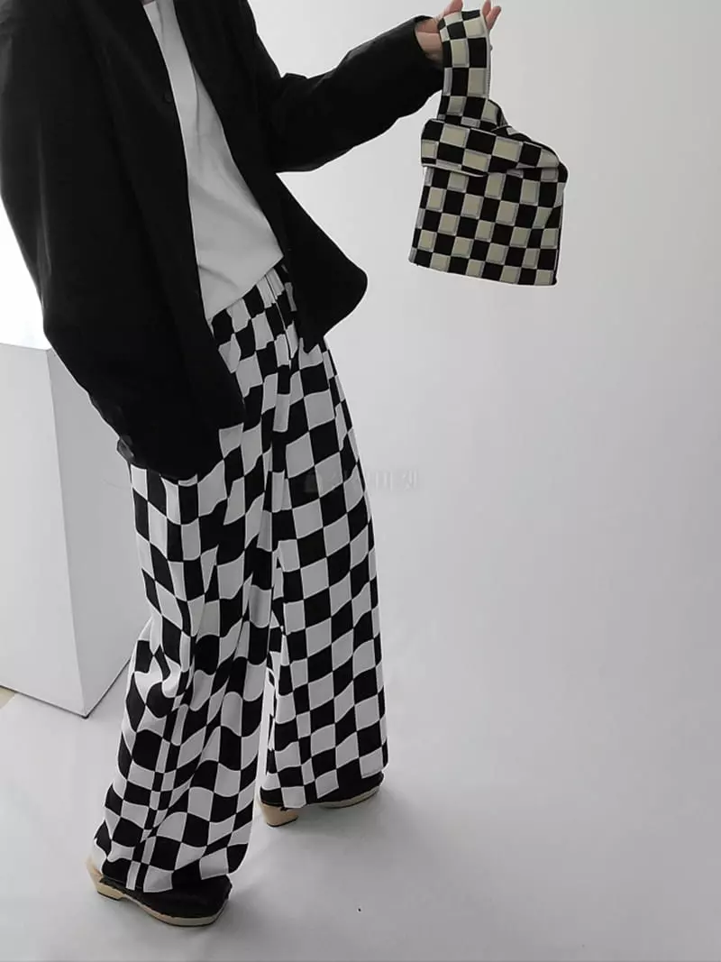 Jshop - Korean Women Fashion - #thatsdarling - Checker Pants - 3